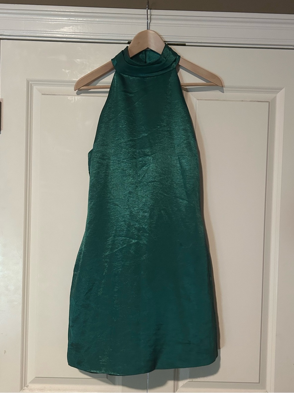 Green Halter Neck Women's Dress